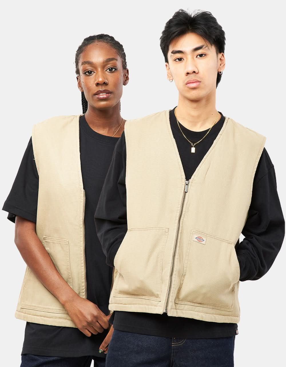 Gilet d'été en toile de canard Dickies - Stone Washed Desert Sand