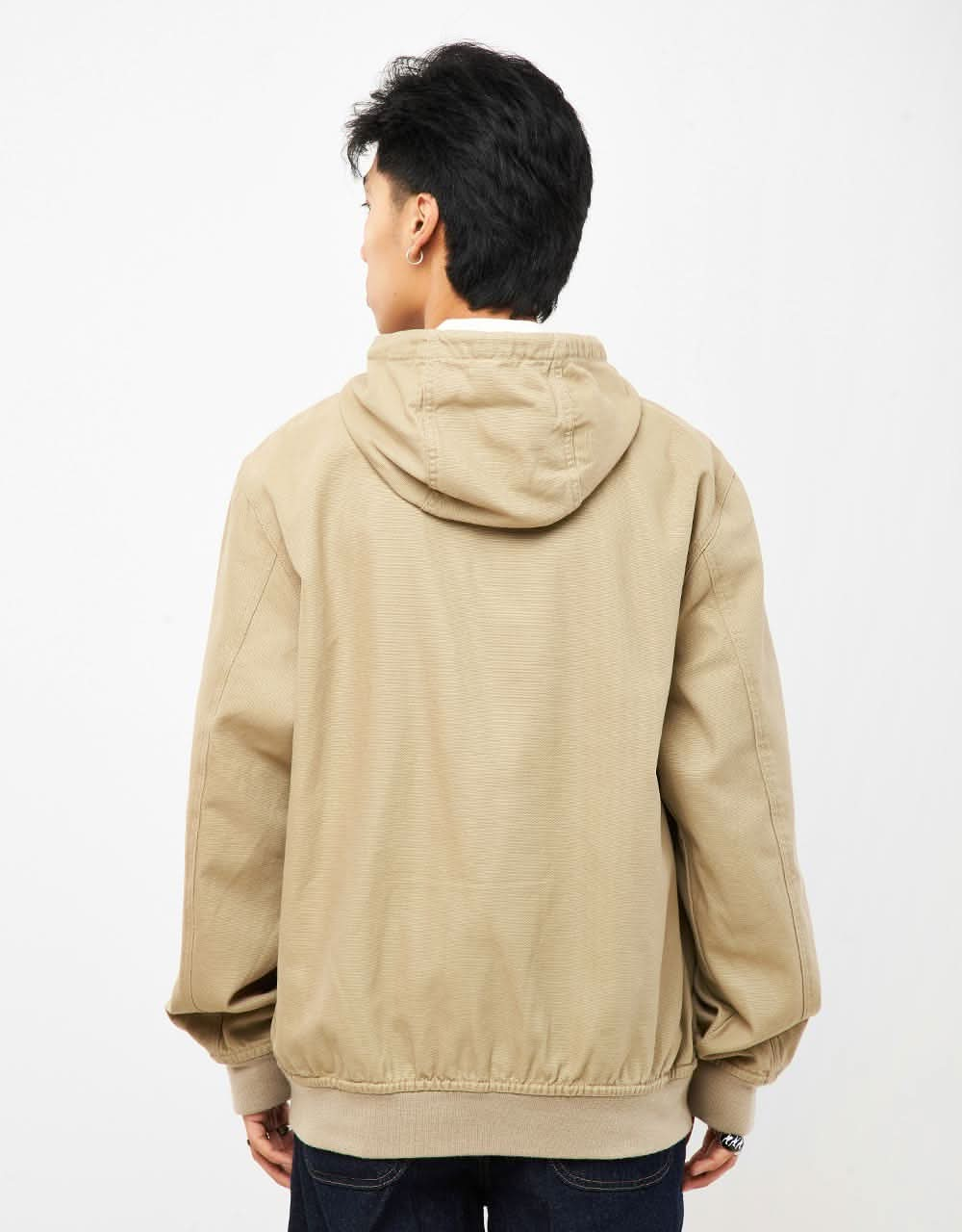 Dickies Duck Canvas Hooded Unlined Jacket - Stone Washed Desert Sand