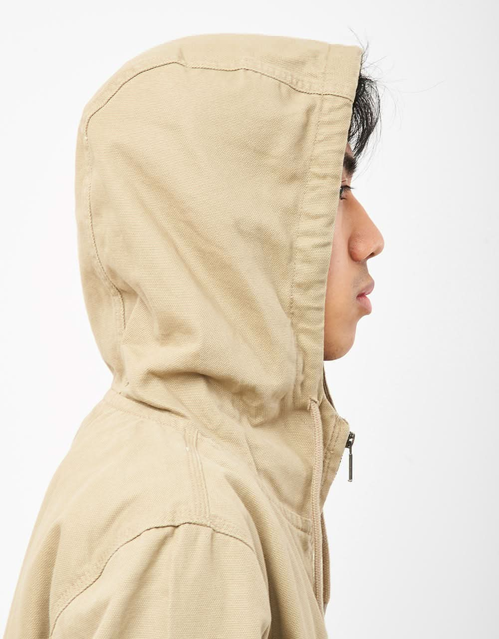 Dickies Duck Canvas Hooded Unlined Jacket - Stone Washed Desert Sand