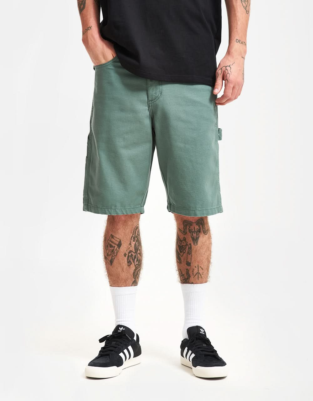 Pantaloncini Dickies Duck Canvas - Foresta scura slavata