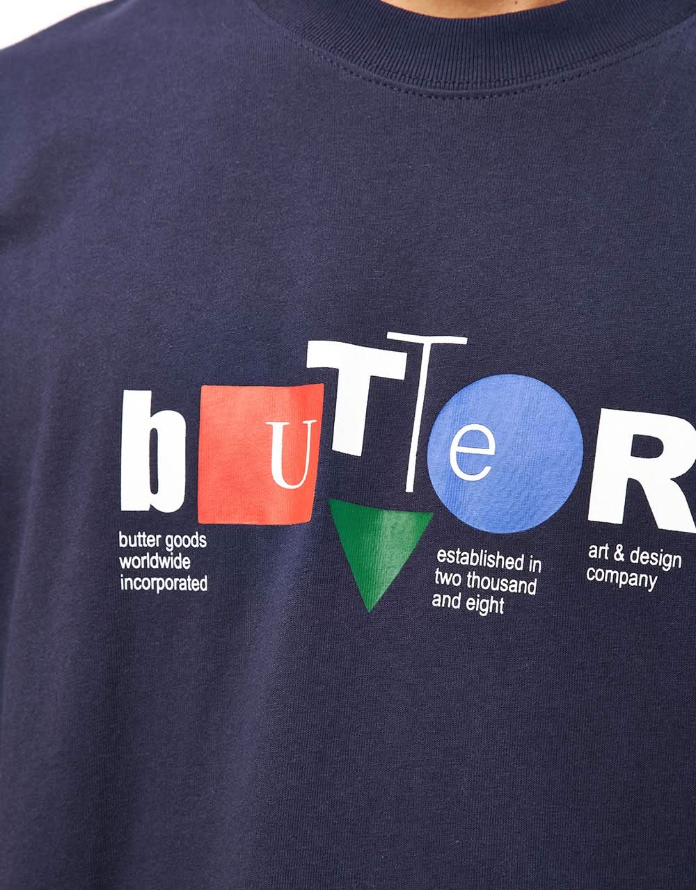 T-shirt Butter Goods Design Co - Blu scuro