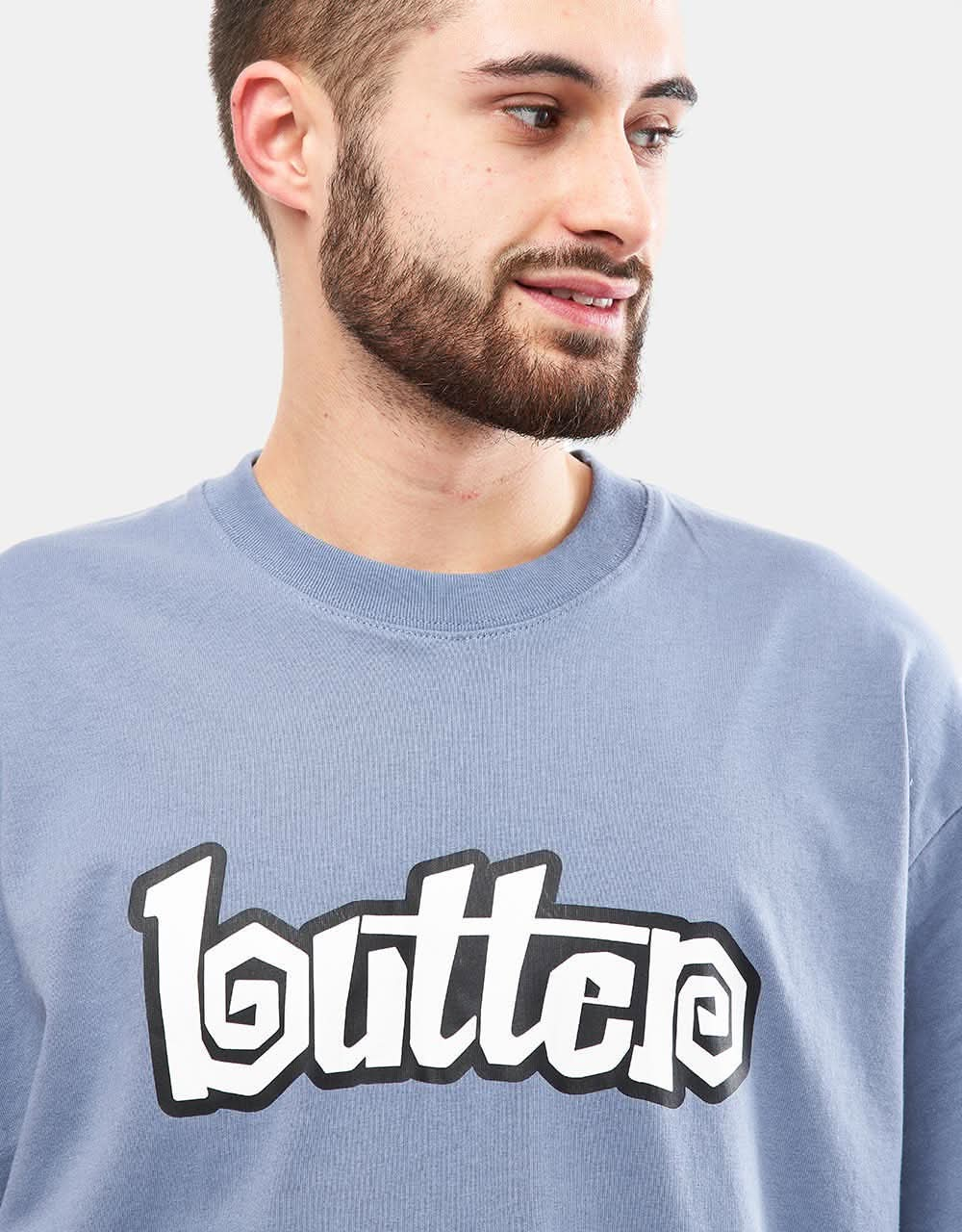 Butter Goods Swirl T-Shirt - Slate Blue