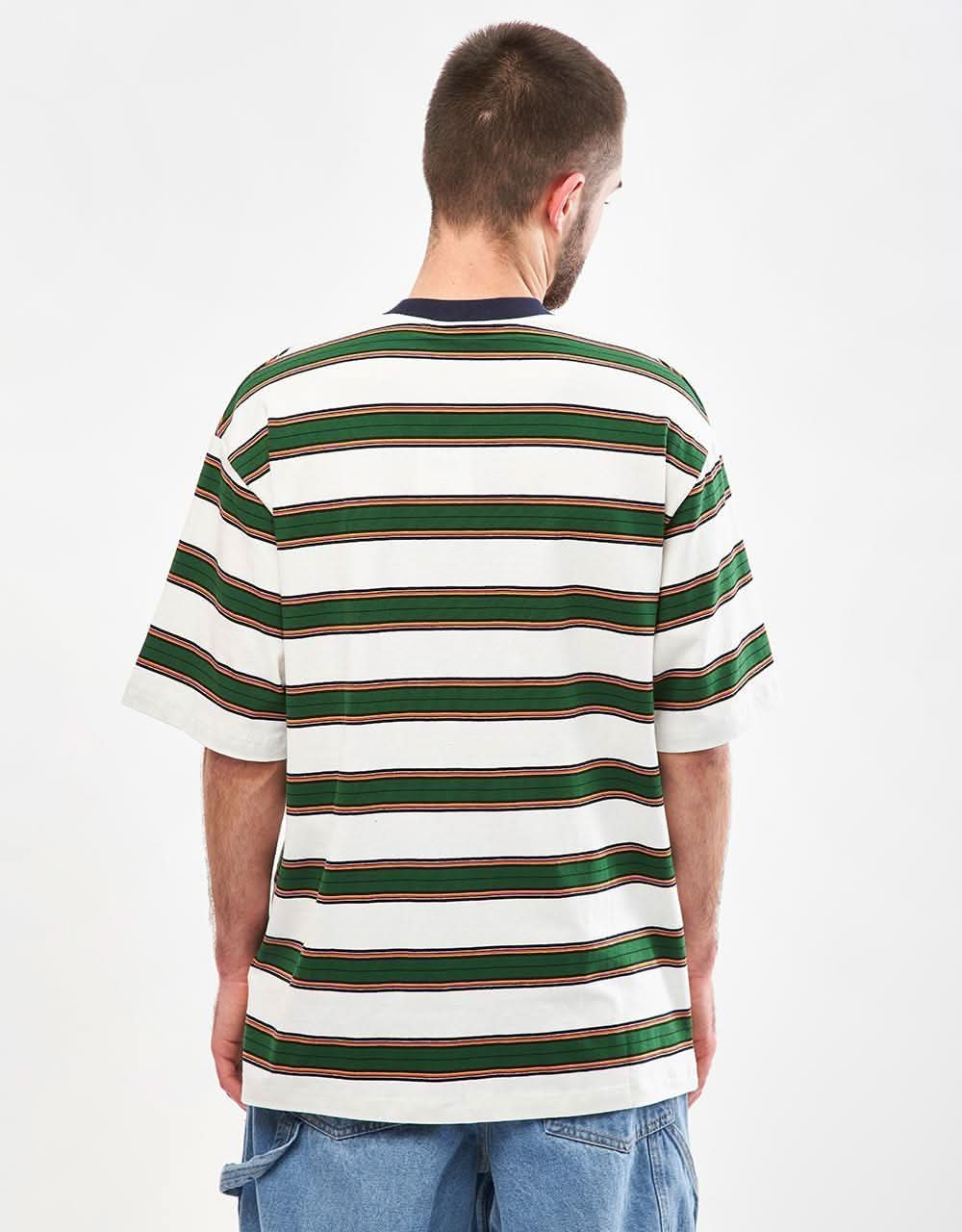 Butter Goods Stripe T-Shirt - Green/White