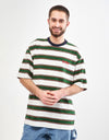 Butter Goods Stripe T-Shirt - Green/White