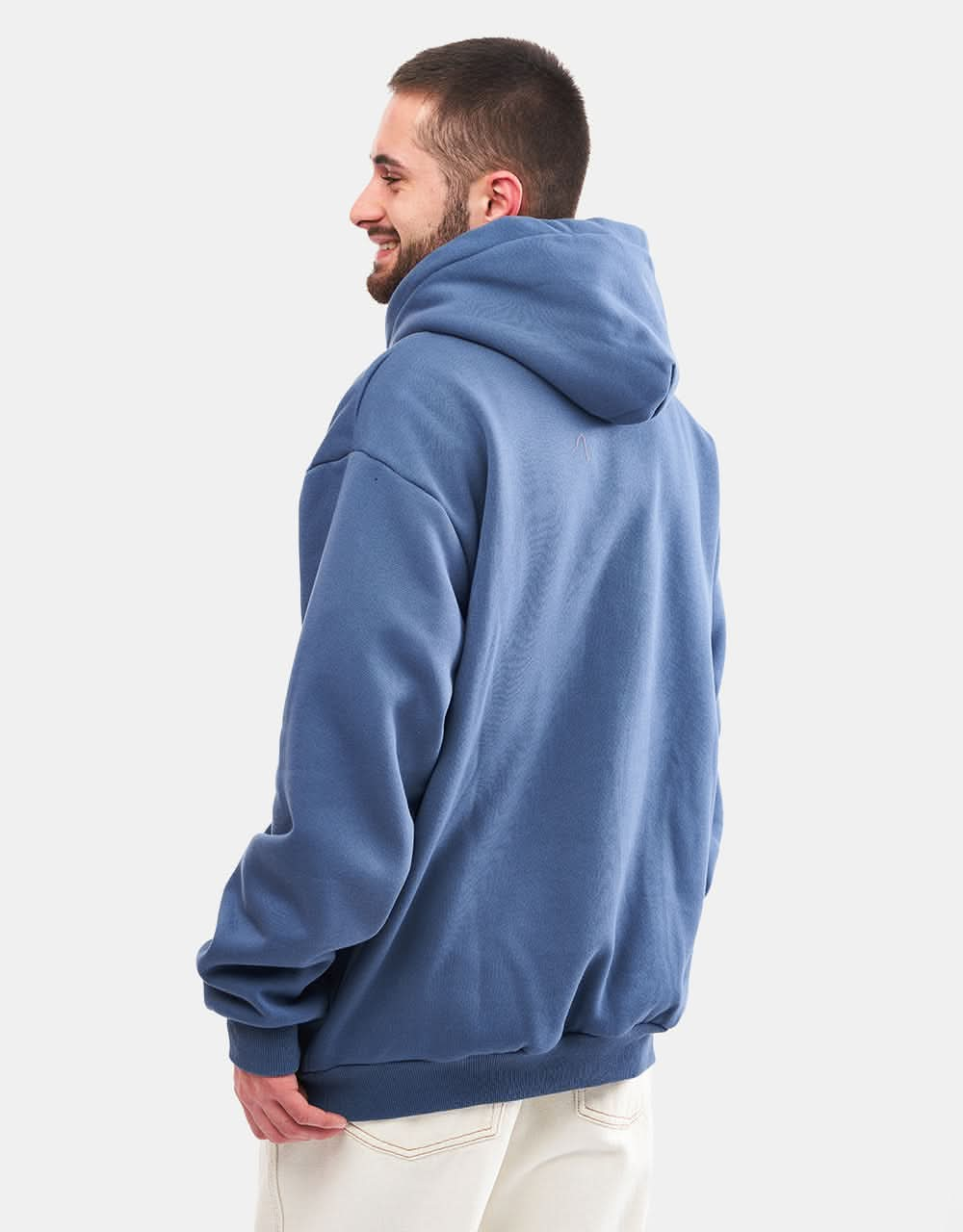 Butter Goods Felt Logo Applique Pullover Hoodie - Denim