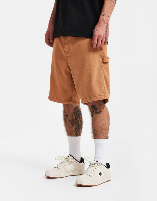 DC Carpenter Baggy Short – Braun überfärbt