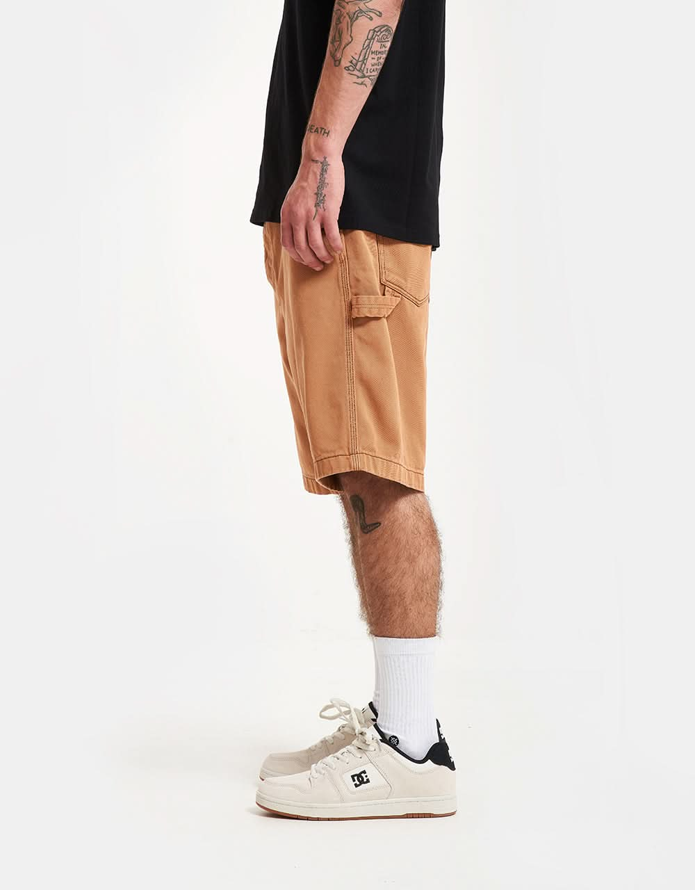 DC Carpenter Baggy Short – Braun überfärbt