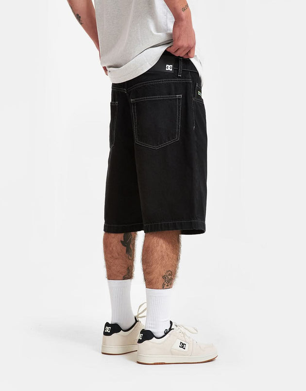 DC Worker Baggy Denim Short – Schwarz getönt