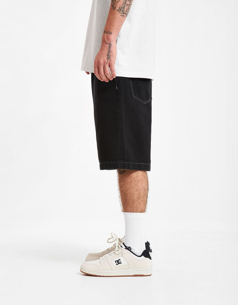 DC Worker Baggy Denim Short - Black Tint