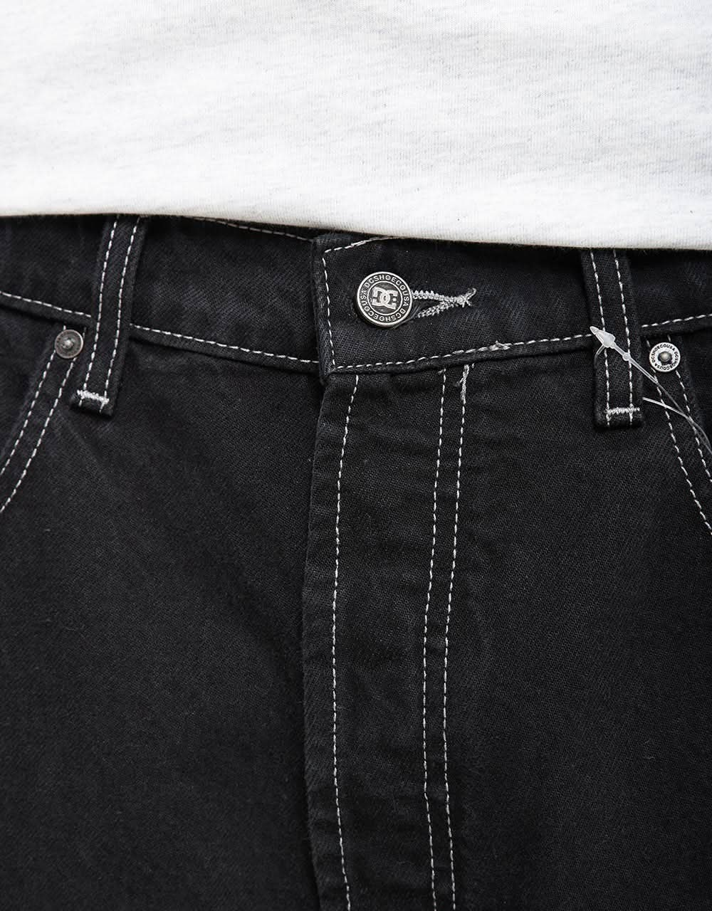 Short en jean ample DC Worker - Teinte noire