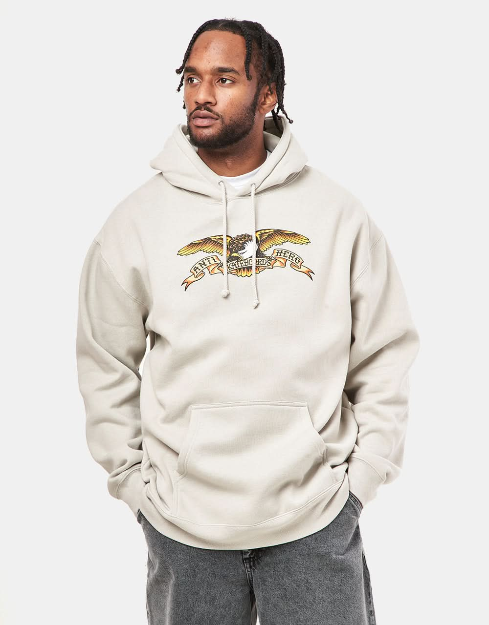 Anti Hero Eagle Pullover Hoodie - Smoke/Multi