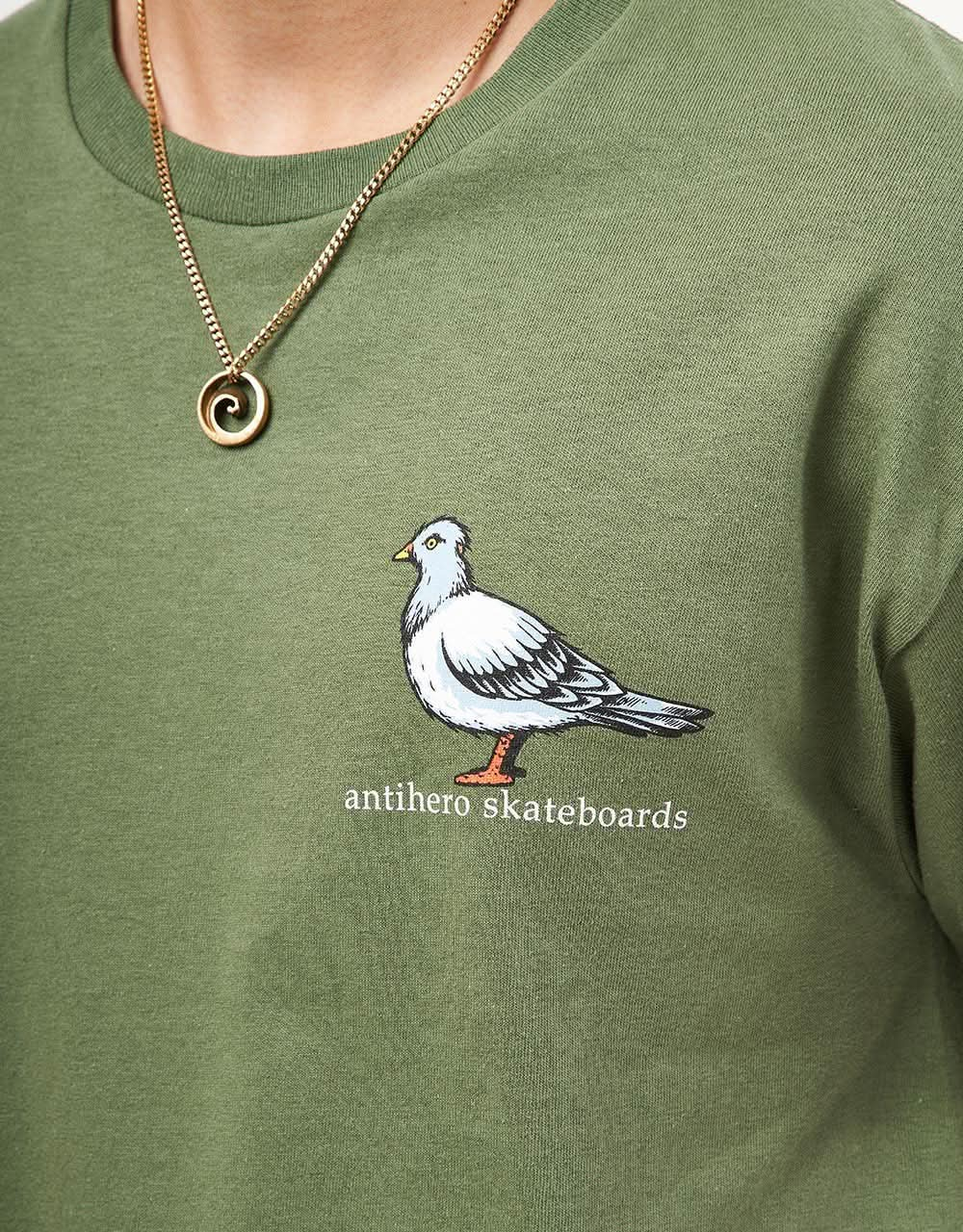 Anti Hero Lil Pigeon T-Shirt - Military Green/Multi