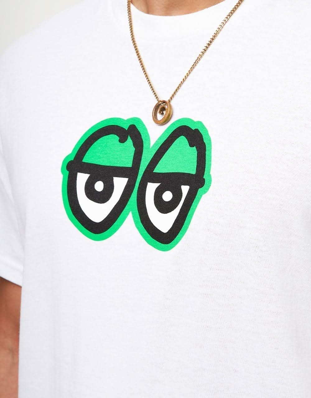 Krooked Eyes LG T-Shirt - White/Green