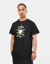 Camiseta estilo Krooked - Negro/Multicolor