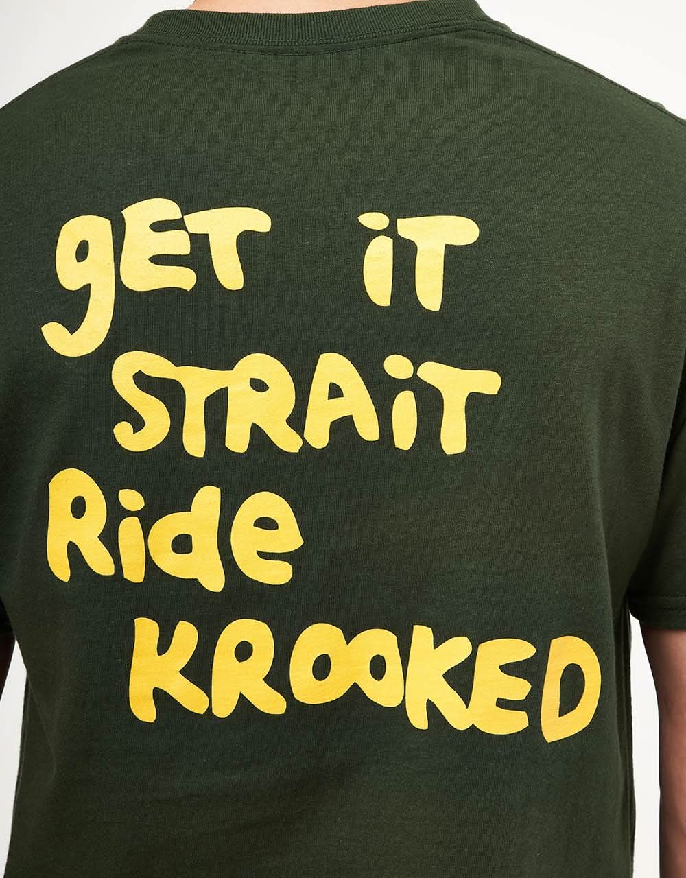 Krooked Strait Eyes T-Shirt - Forest Green/Gold