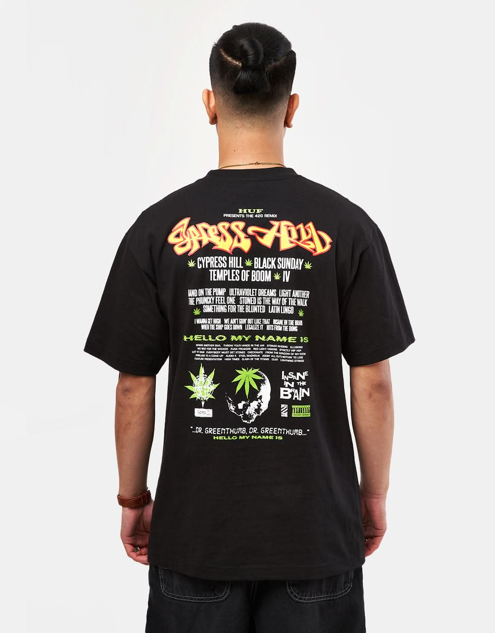 Camiseta HUF x Cypress Hill Dr Greenthumb - Negro