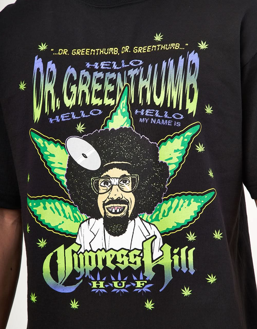 T-shirt HUF x Cypress Hill Dr Greenthumb - Noir