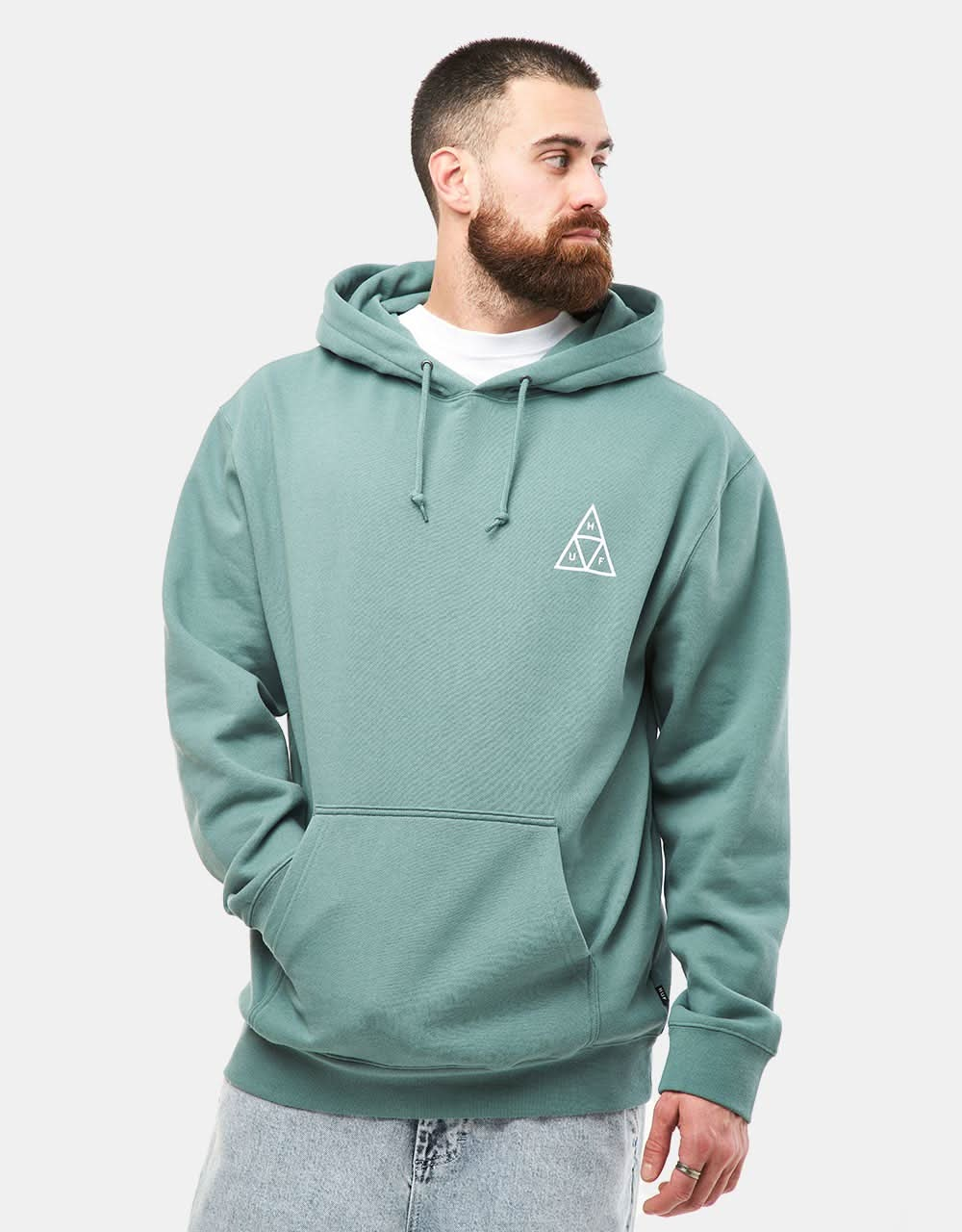 HUF Sweat à capuche triple triangle - Sauge