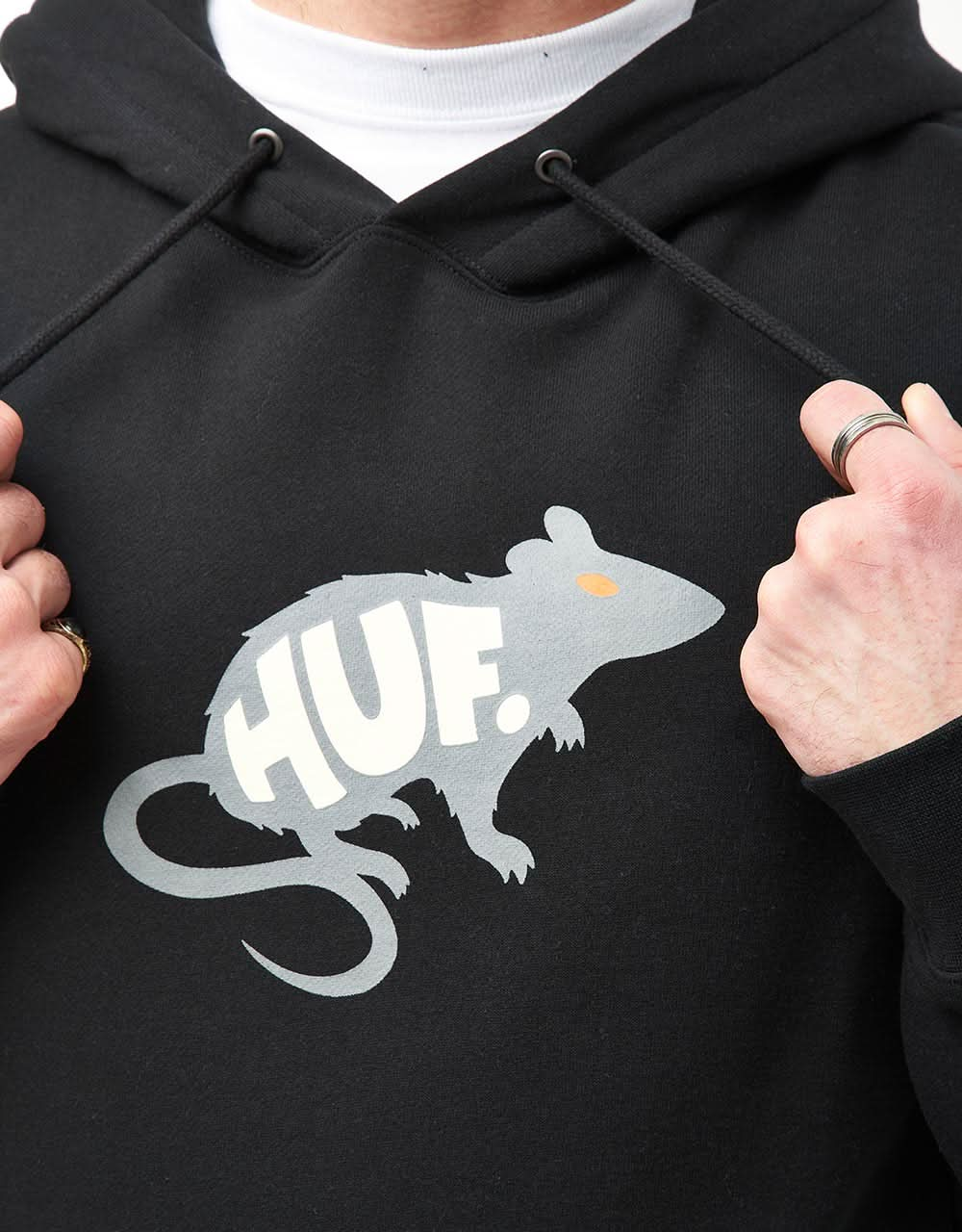 HUF Mans Best Friend Pullover Hoodie - Black