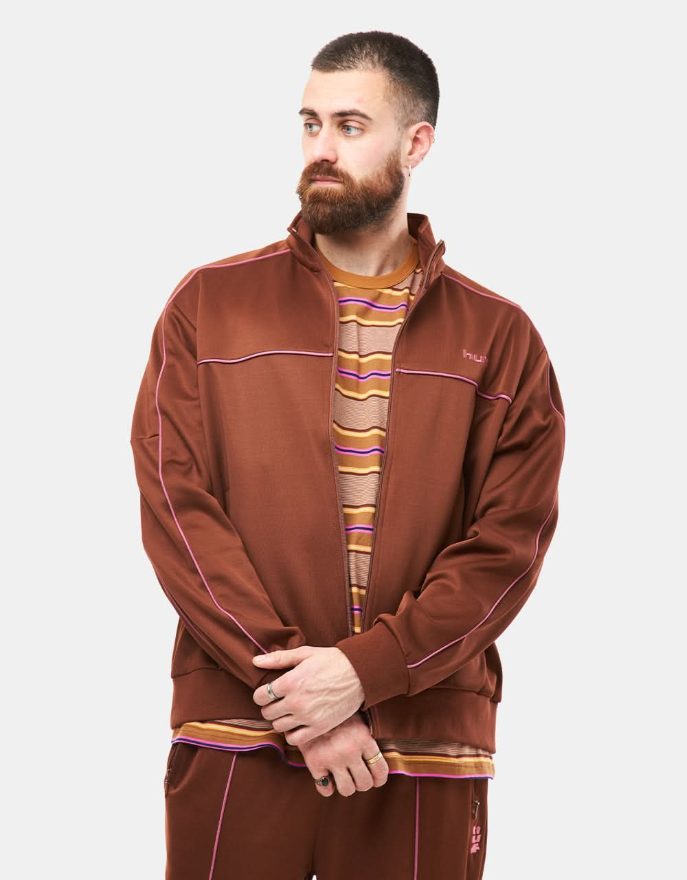 HUF Lexington Track Jacket - Rich Brown