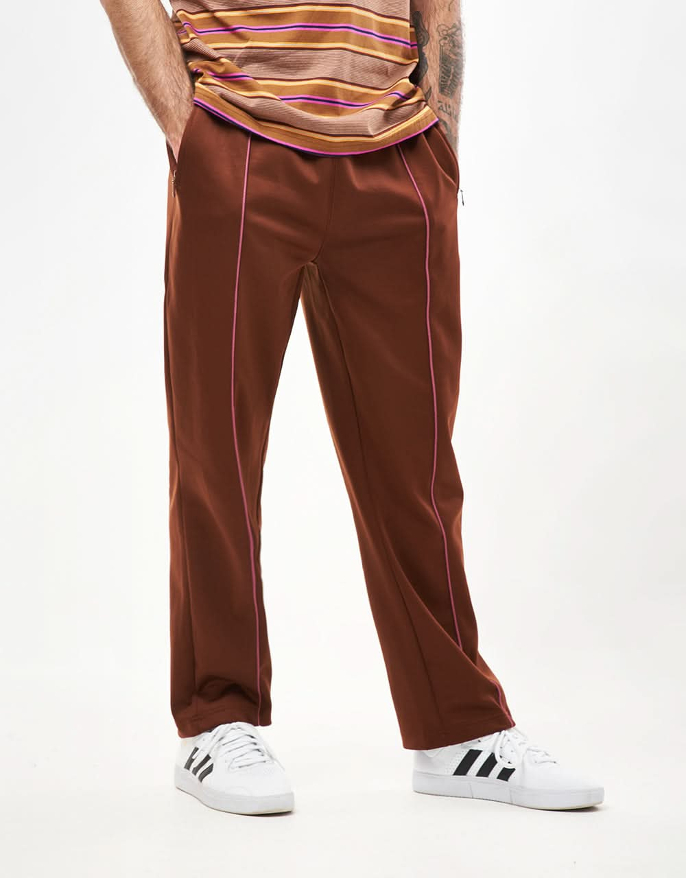 HUF Lexington Track Pant - Rich Brown