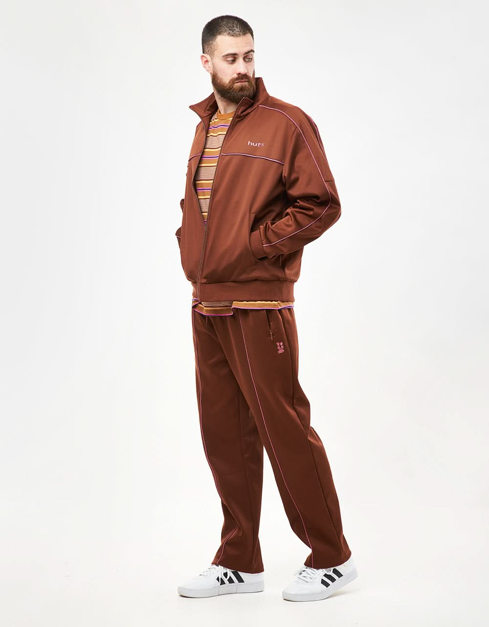 HUF Lexington Track Pant - Rich Brown