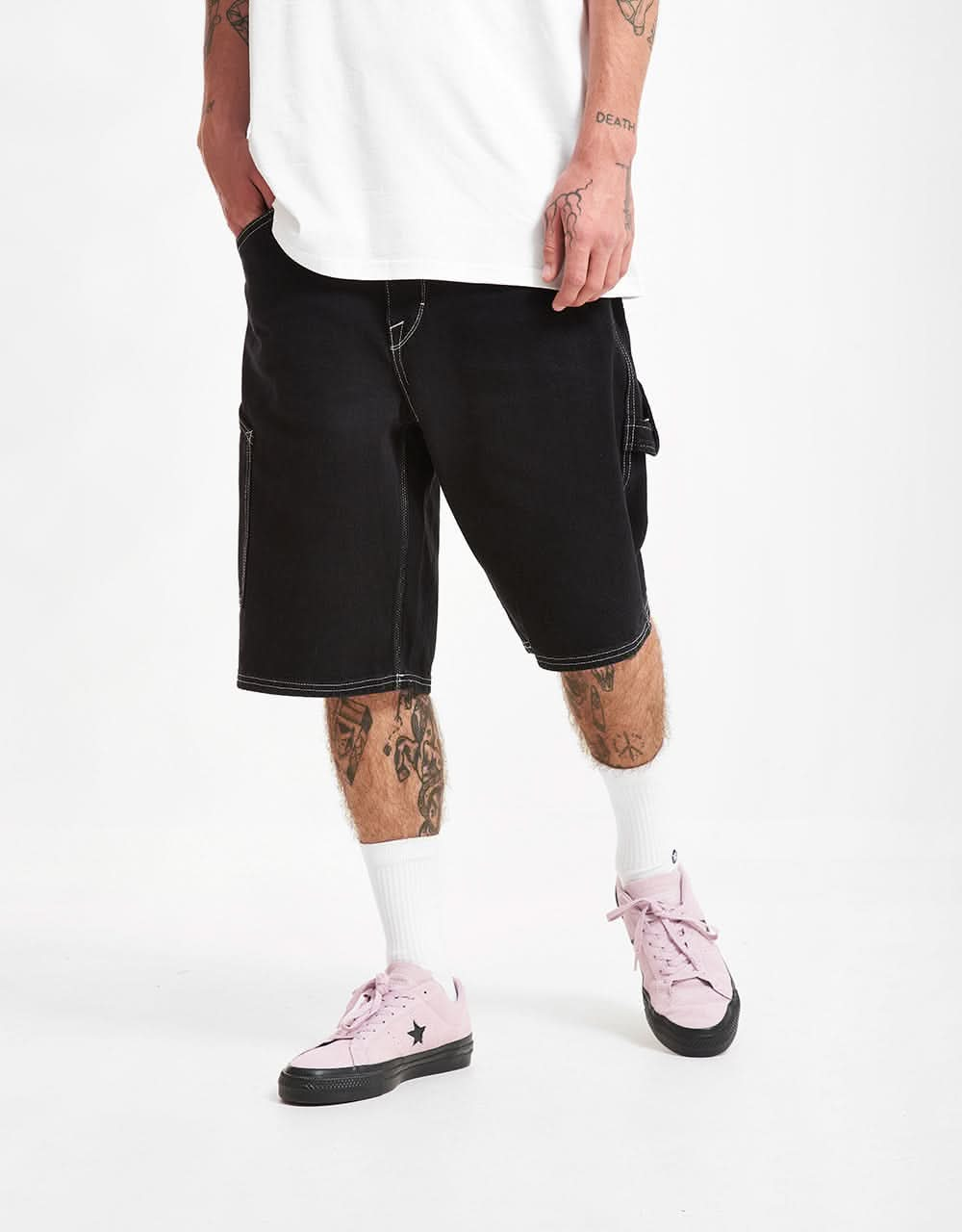 Volcom Labored Denim Utility Short - Black