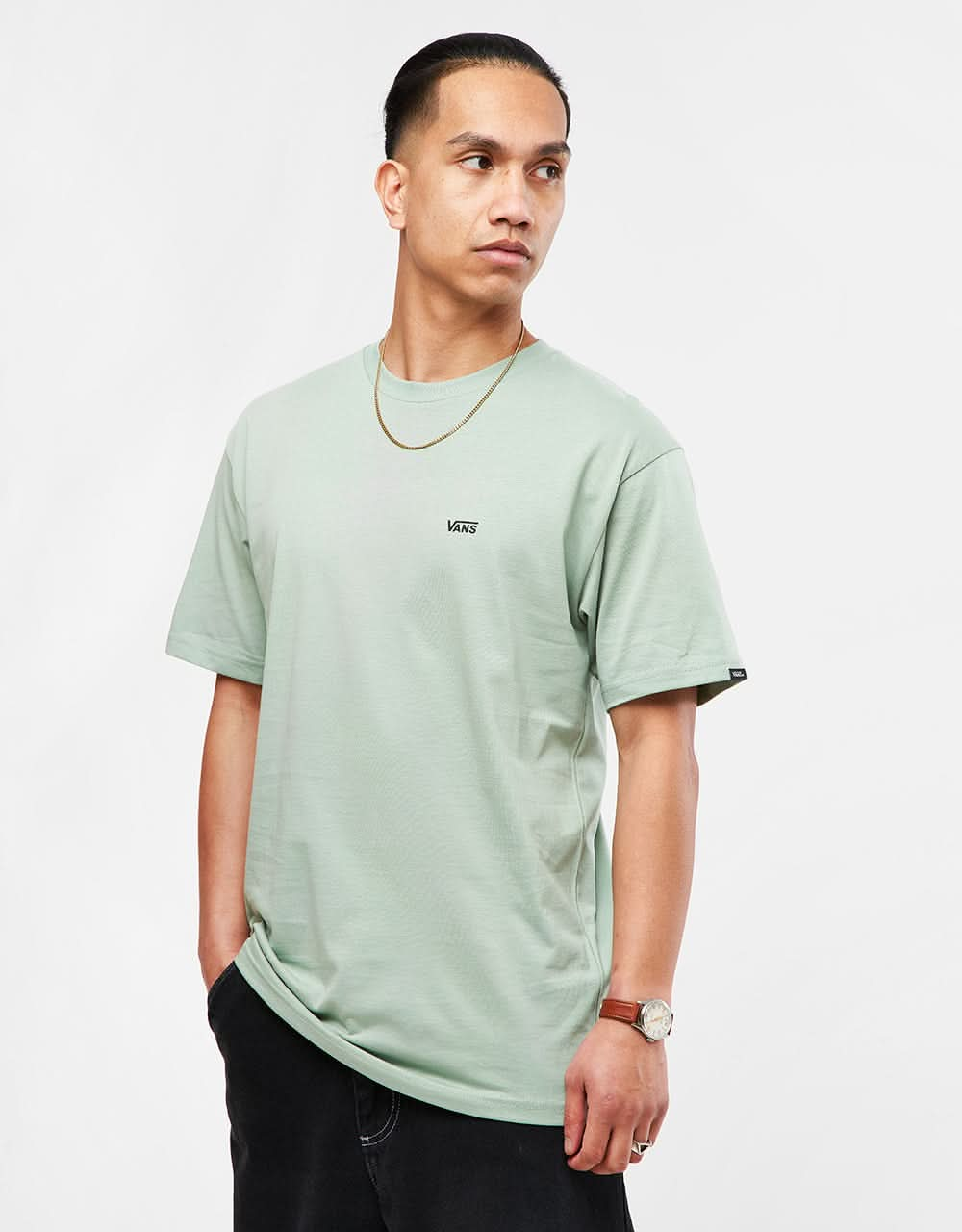 Vans Left Chest Logo T-Shirt - Iceberg Green