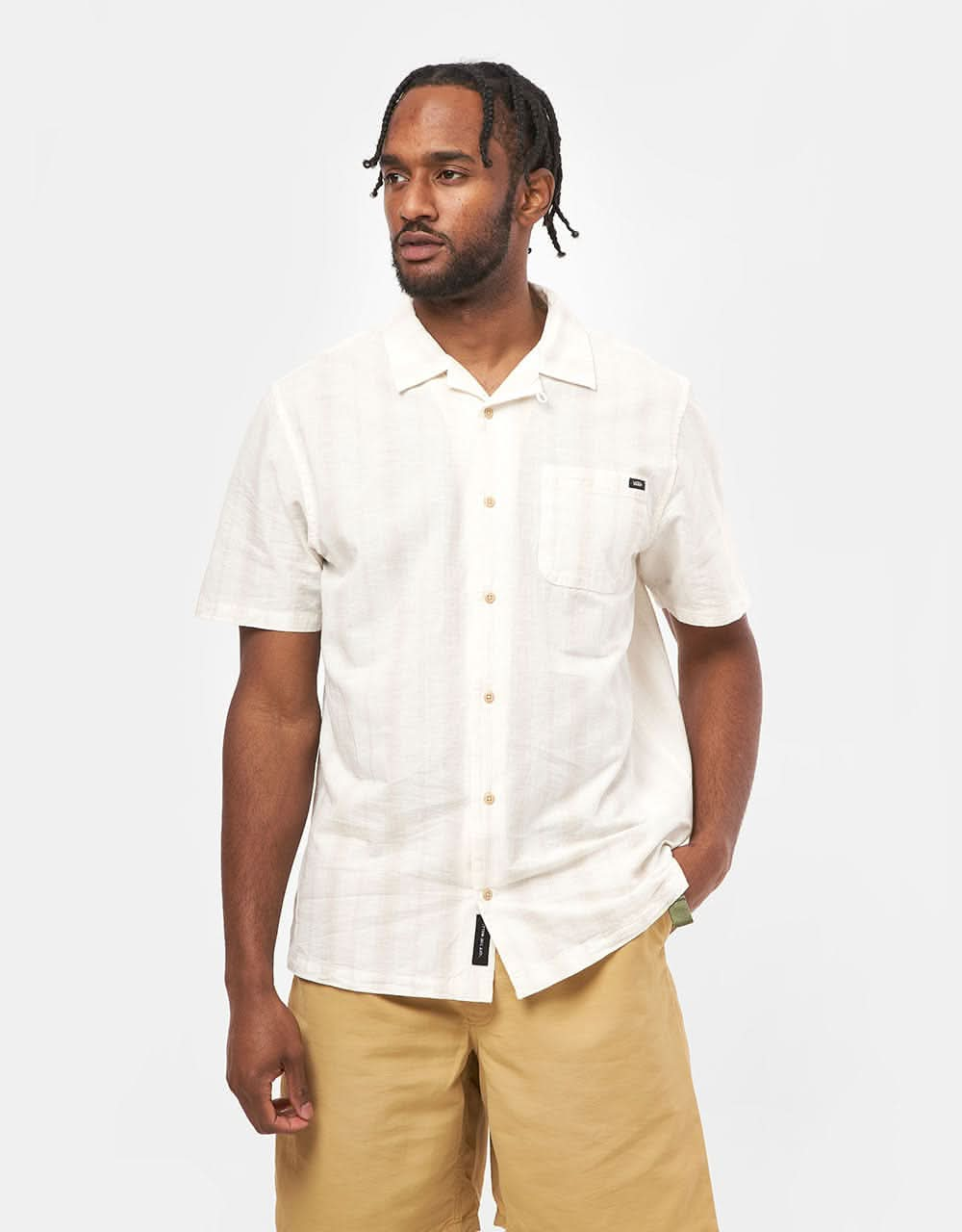 Vans Carnell S/S Shirt - Marshmallow/Oatmeal