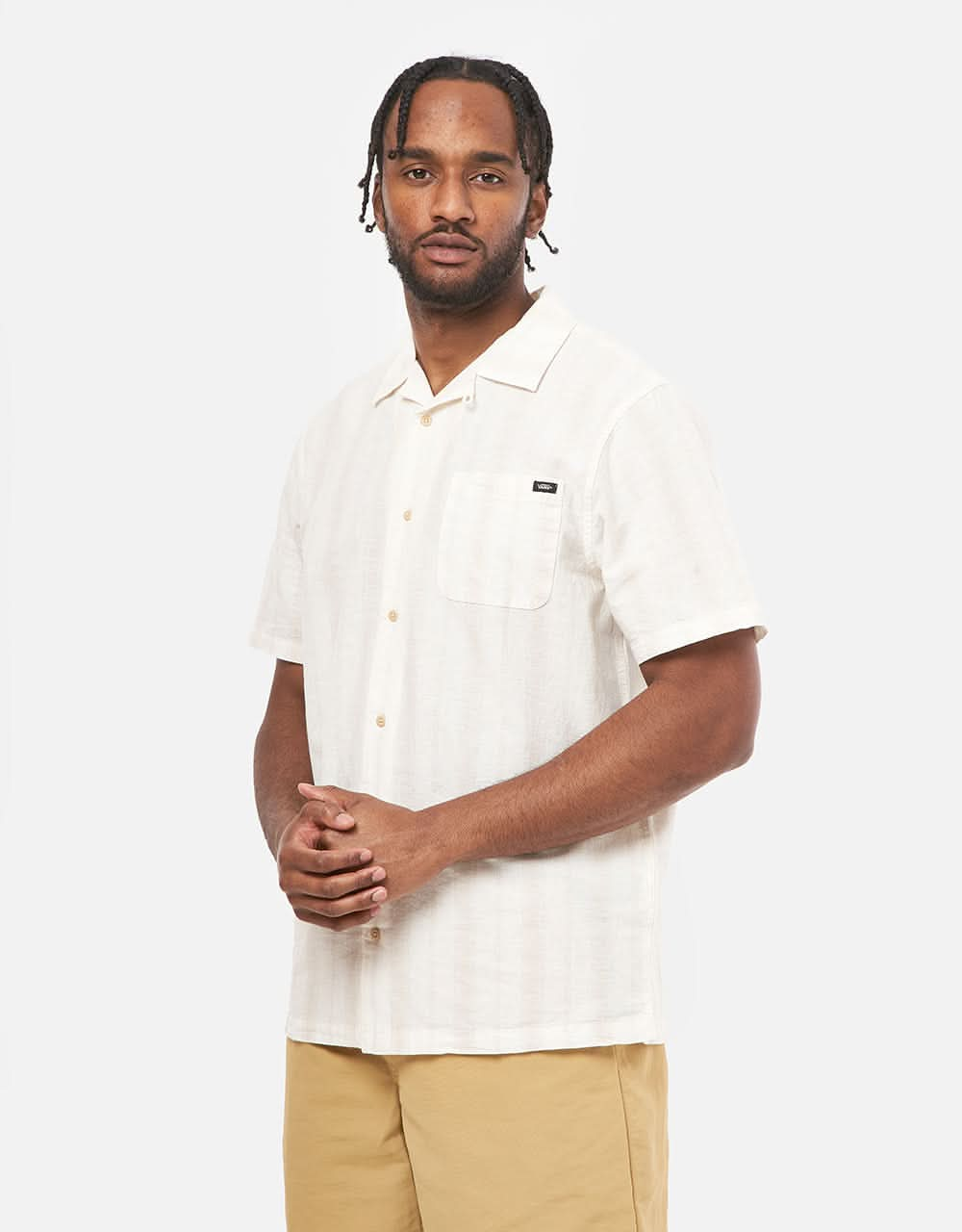 Vans Carnell S/S Shirt - Marshmallow/Oatmeal