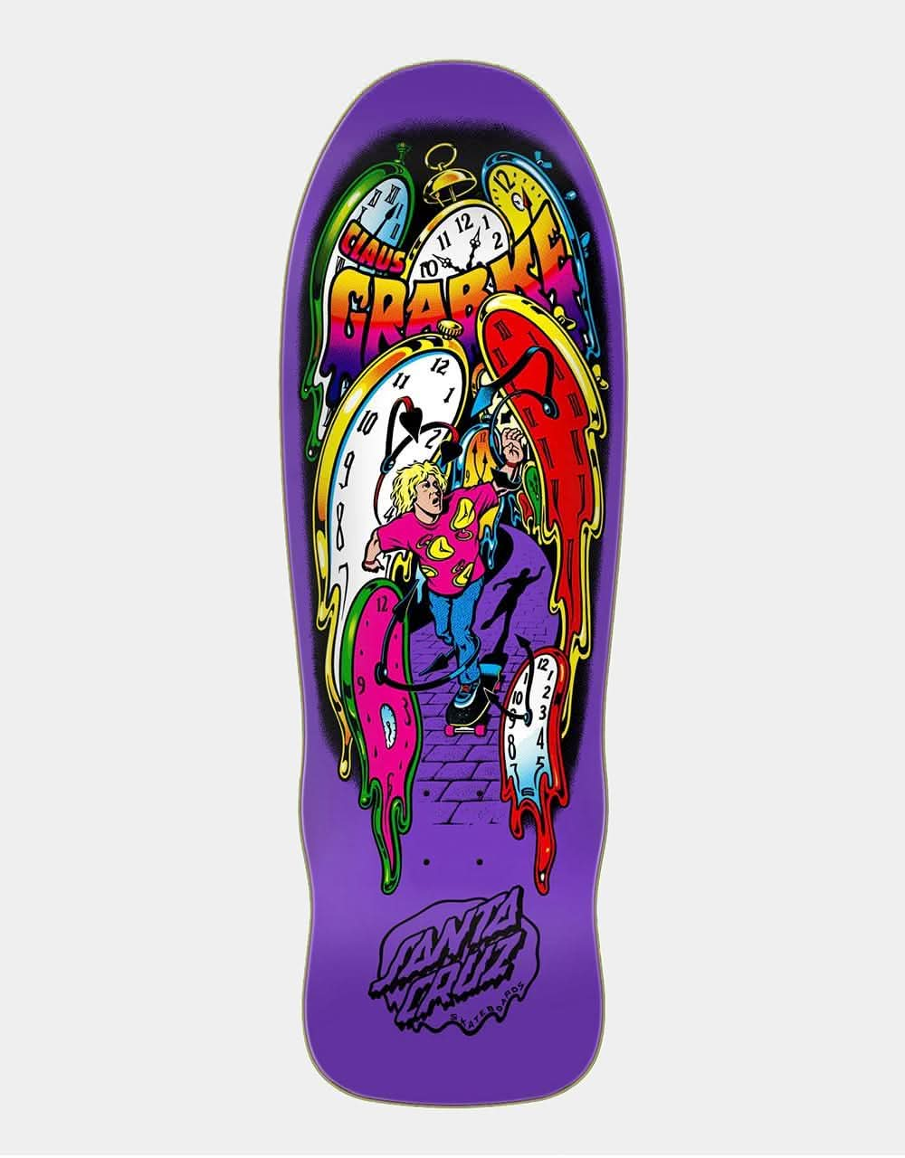 Santa Cruz Grabke Melting Clocks Reissue Skateboard Deck - 9.7"