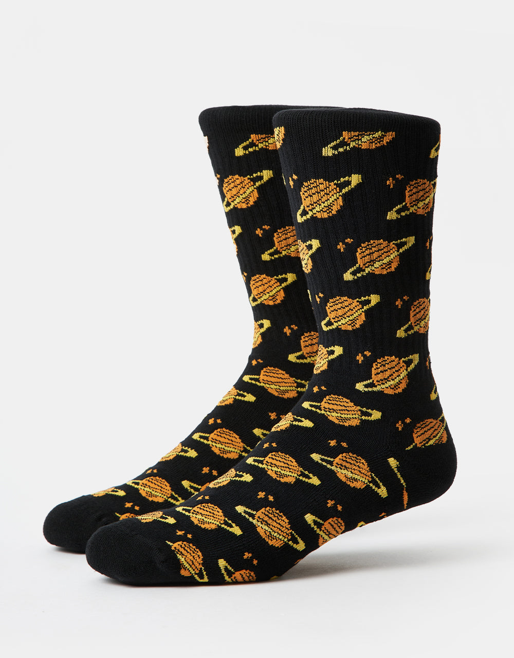 Route One Saturn Crew Socks - Black