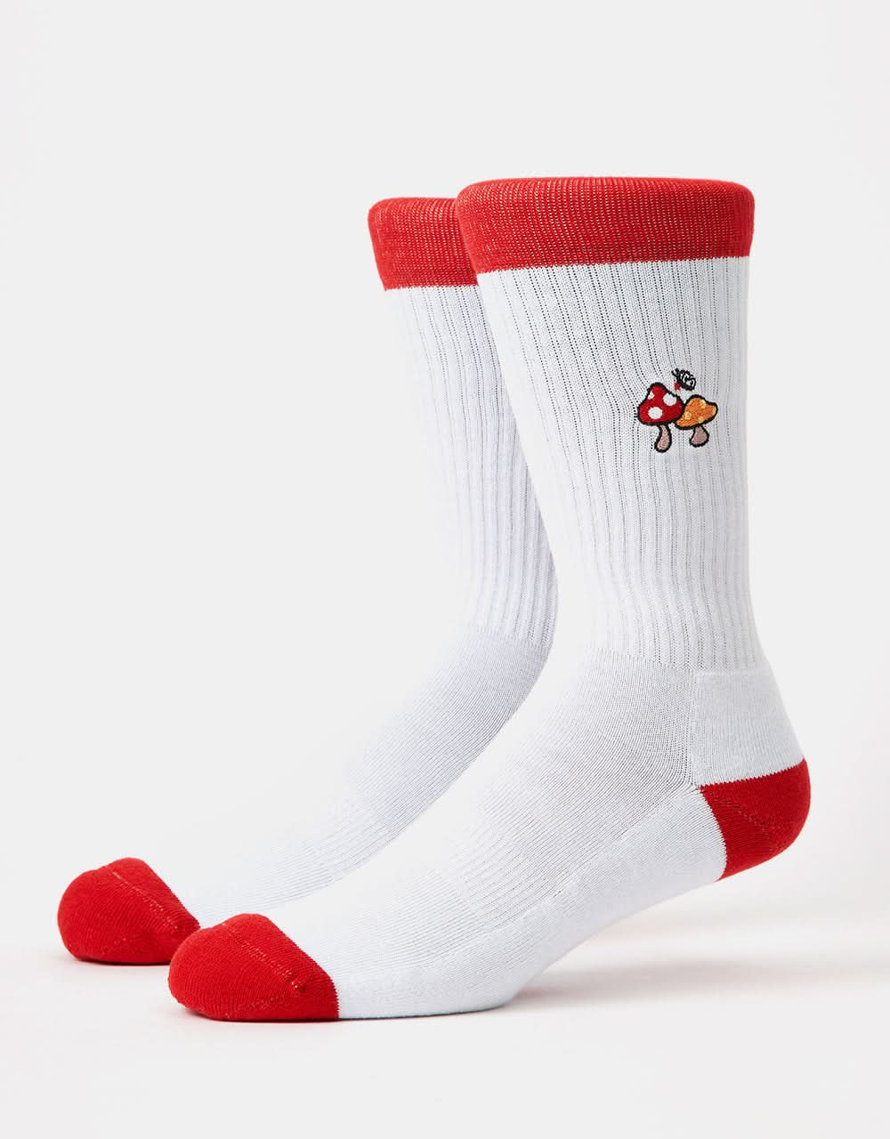 Route One Mushroom Crew Socks - White