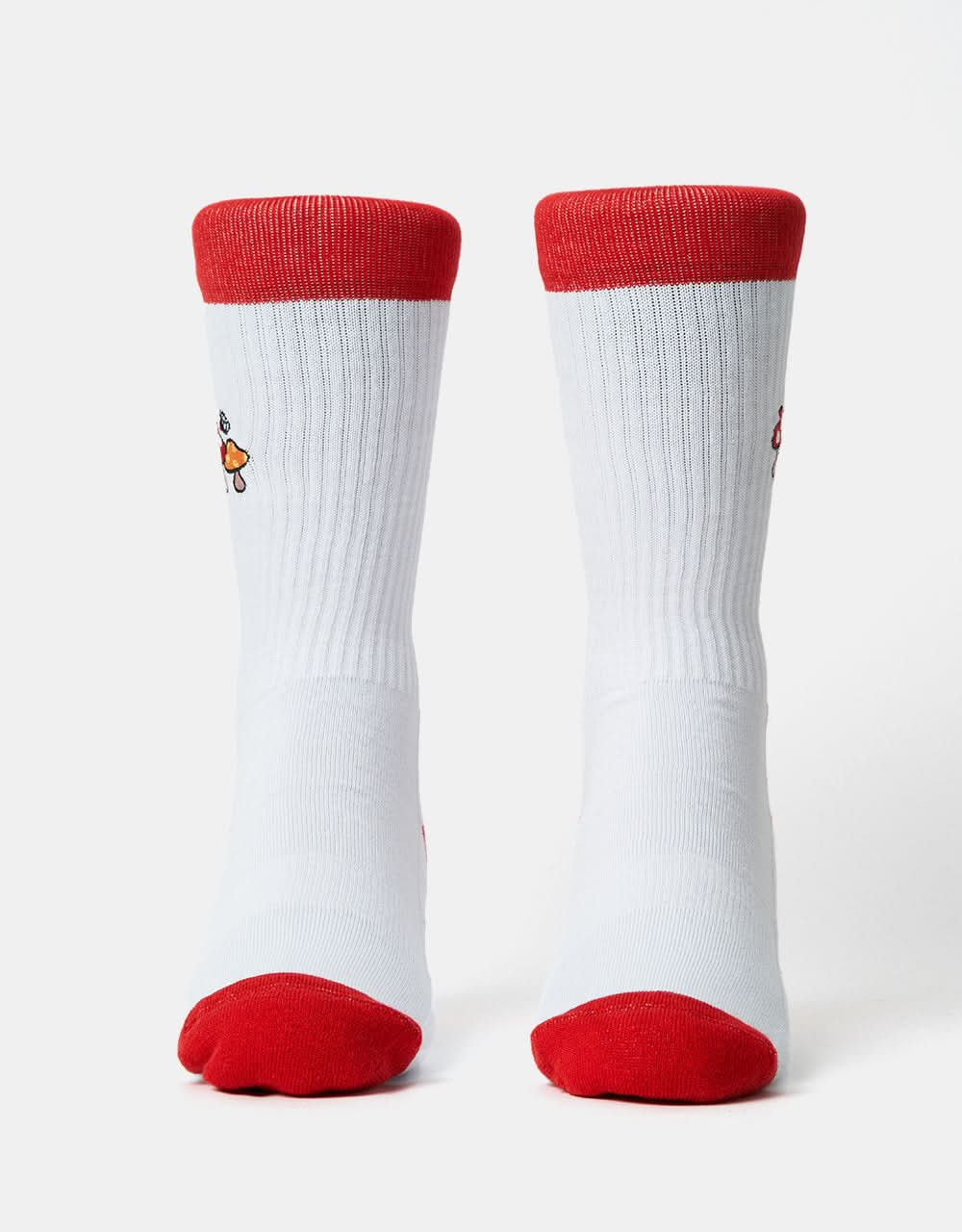 Route One Mushroom Crew Socks - White