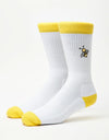 Route One Buzzed Crew Socks - White