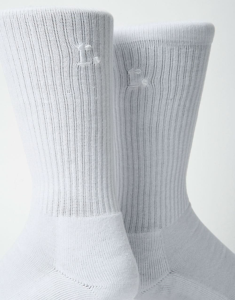 Route One R. Crew Socks - White