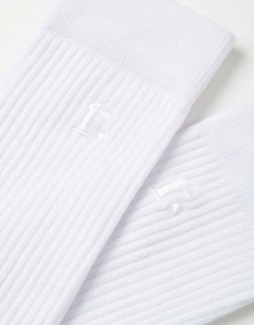 Route One R. Crew Socks - White