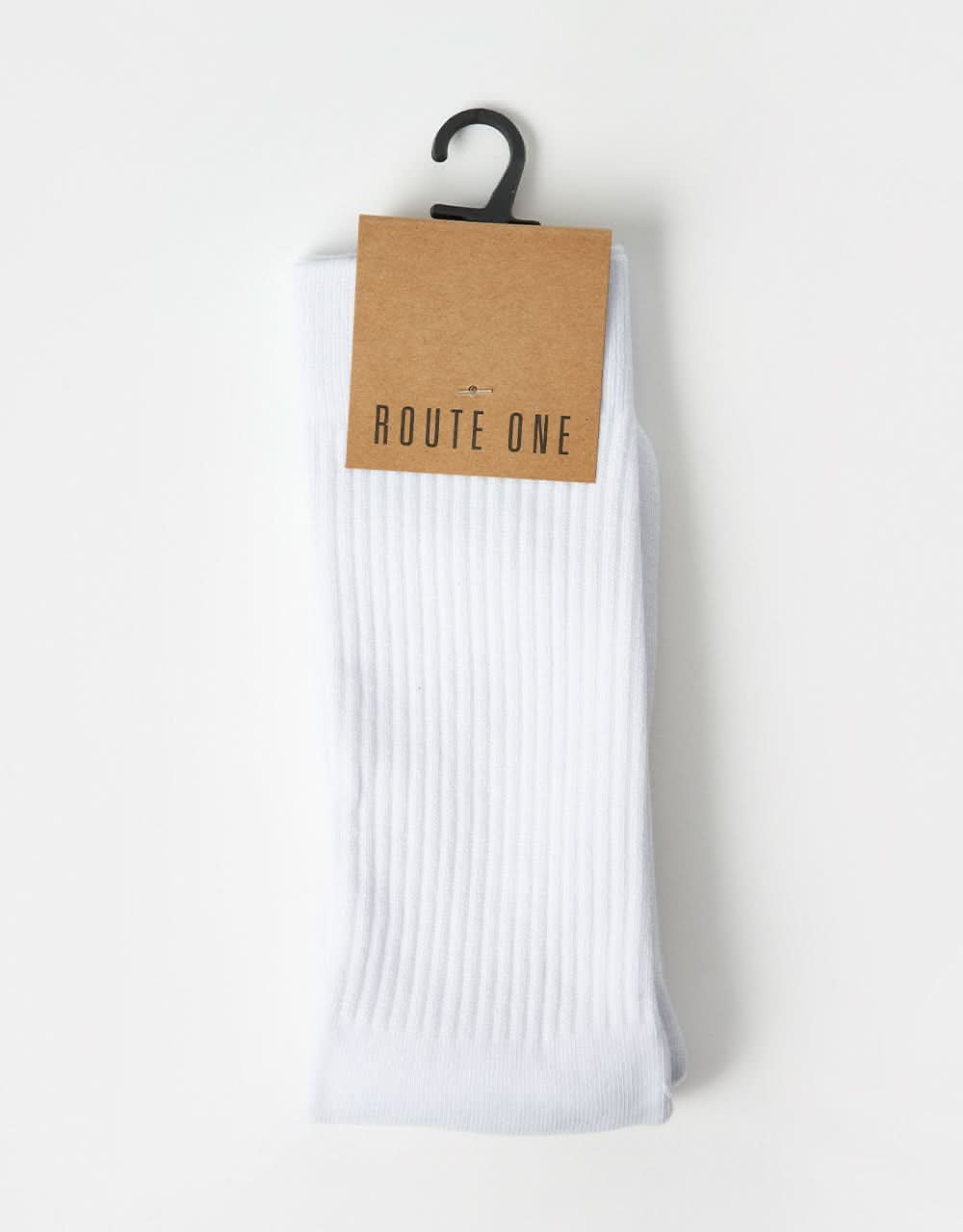 Route One R. Crew Socks - White