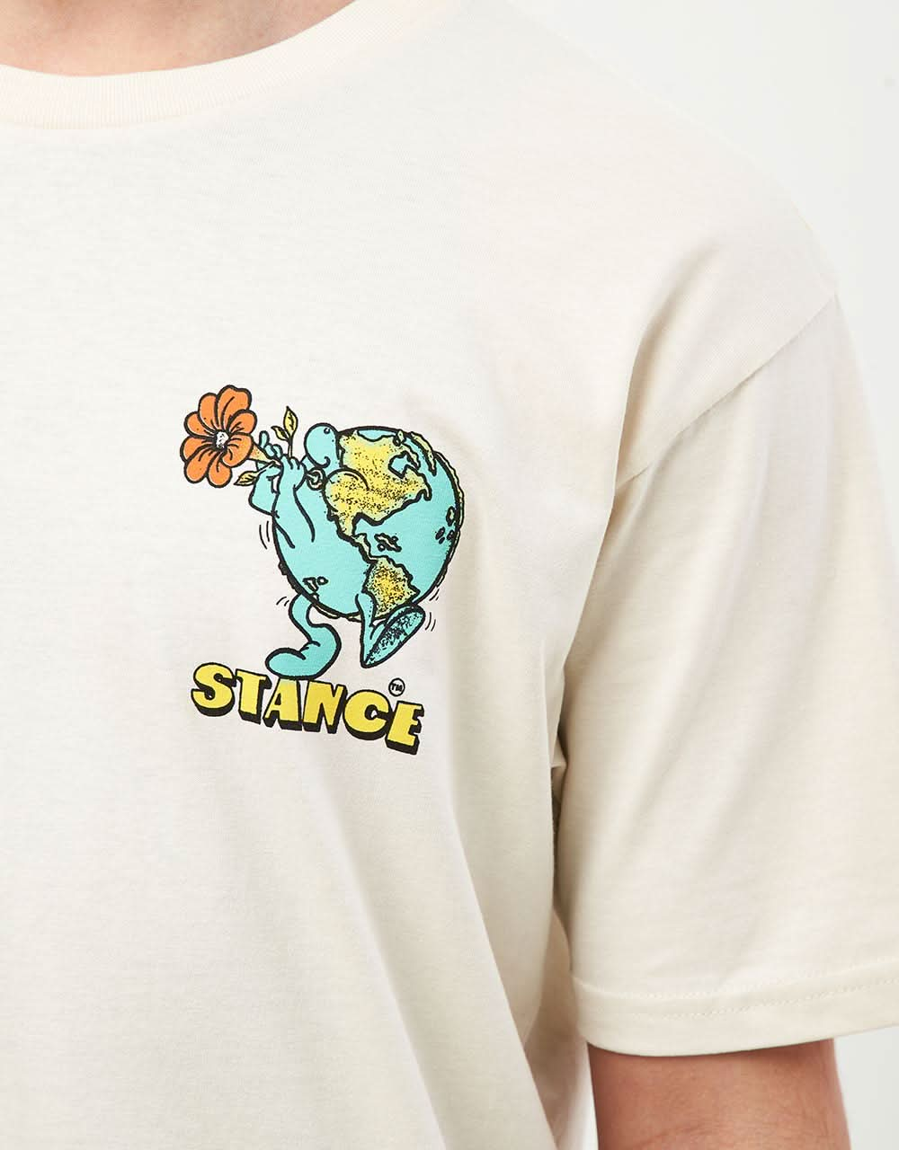 Camiseta Stance Earth Jazz - Blanco vintage