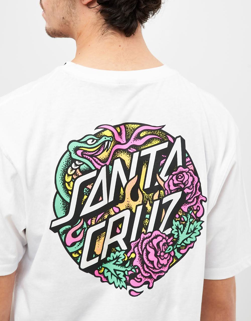 T-shirt Santa Cruz Dressen Rose Crew Two ESCLUSIVA PER IL REGNO UNITO - Bianca