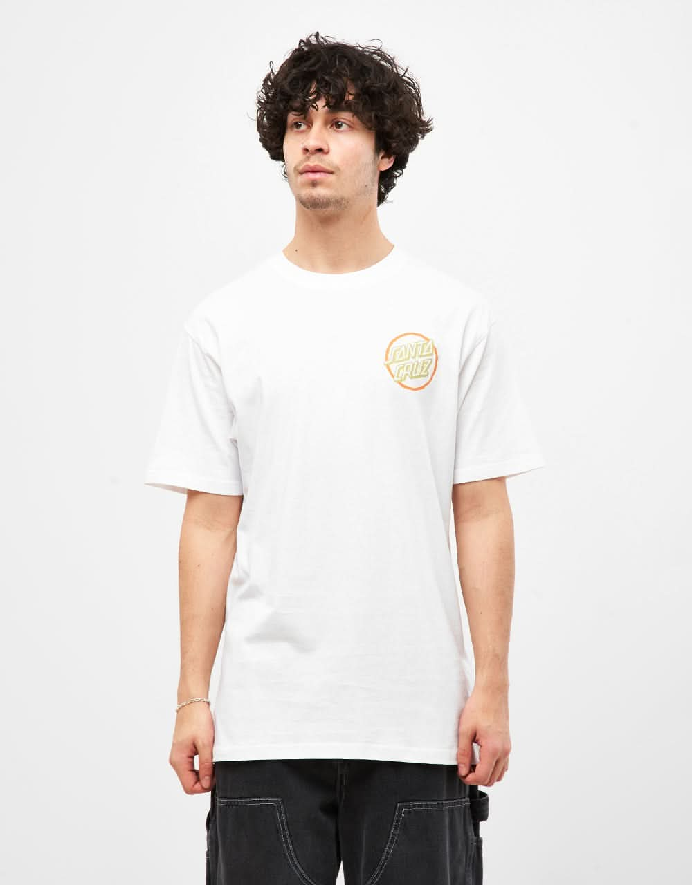 Santa Cruz Breaker Check Opus Dot T-Shirt - White