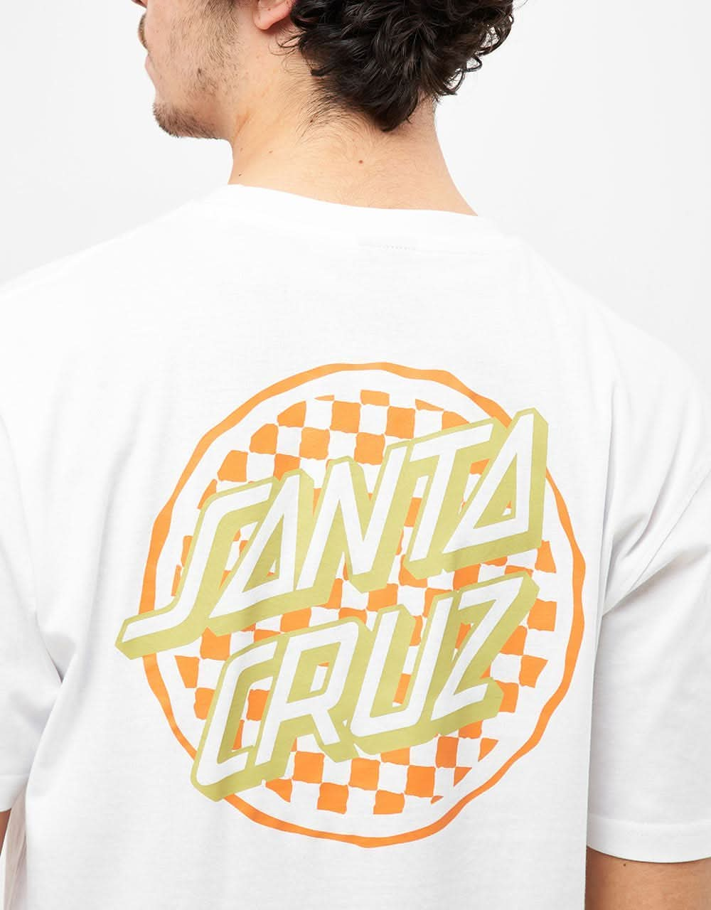 Santa Cruz Breaker Check Opus Dot T-Shirt - White