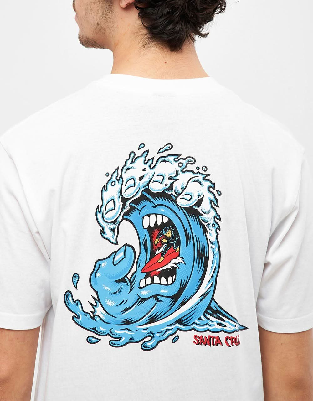 T-shirt Santa Cruz Screaming Wave - Bianca