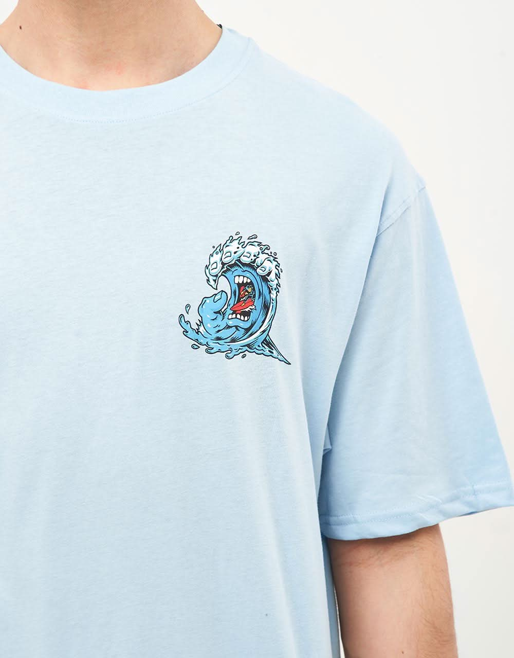 Santa Cruz Screaming Wave T-Shirt - Sky Blue