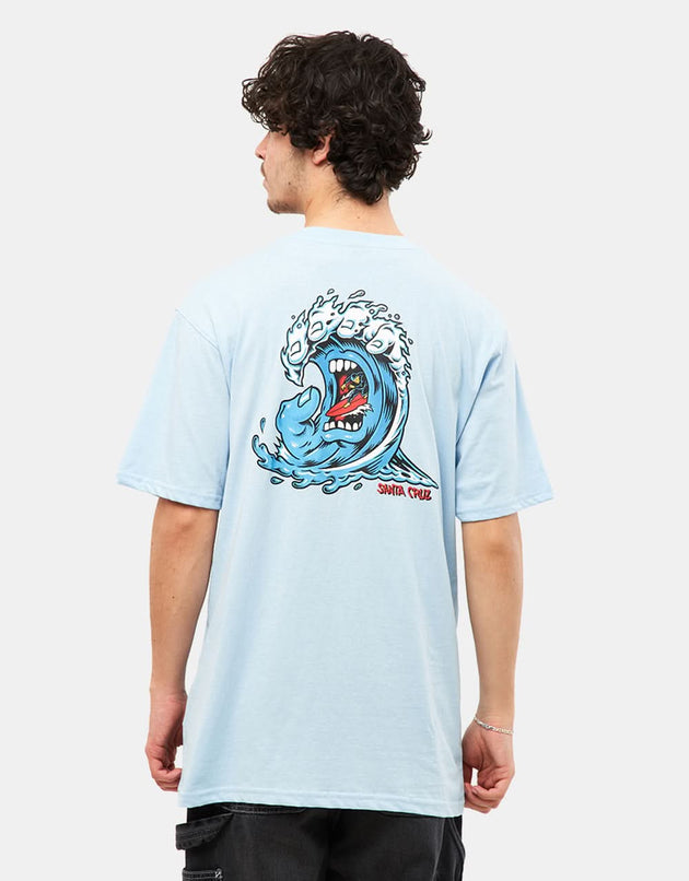 Santa Cruz Screaming Wave T-Shirt - Sky Blue