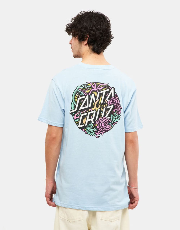 T-Shirt Santa Cruz Dressen Rose Crew Two - Bleu Ciel