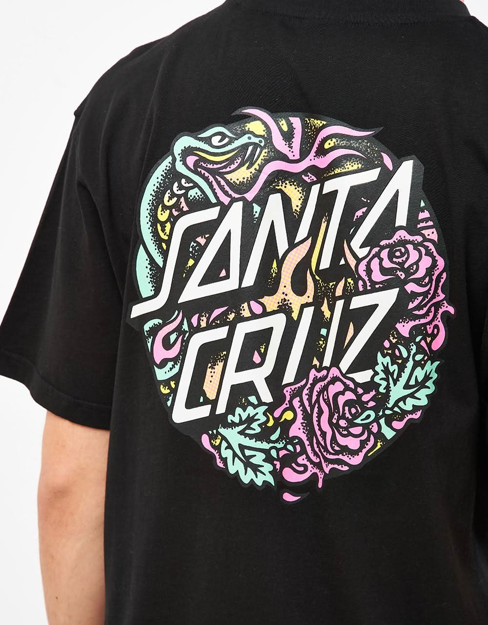 Camiseta Santa Cruz Dressen Rose Crew Two - Negro