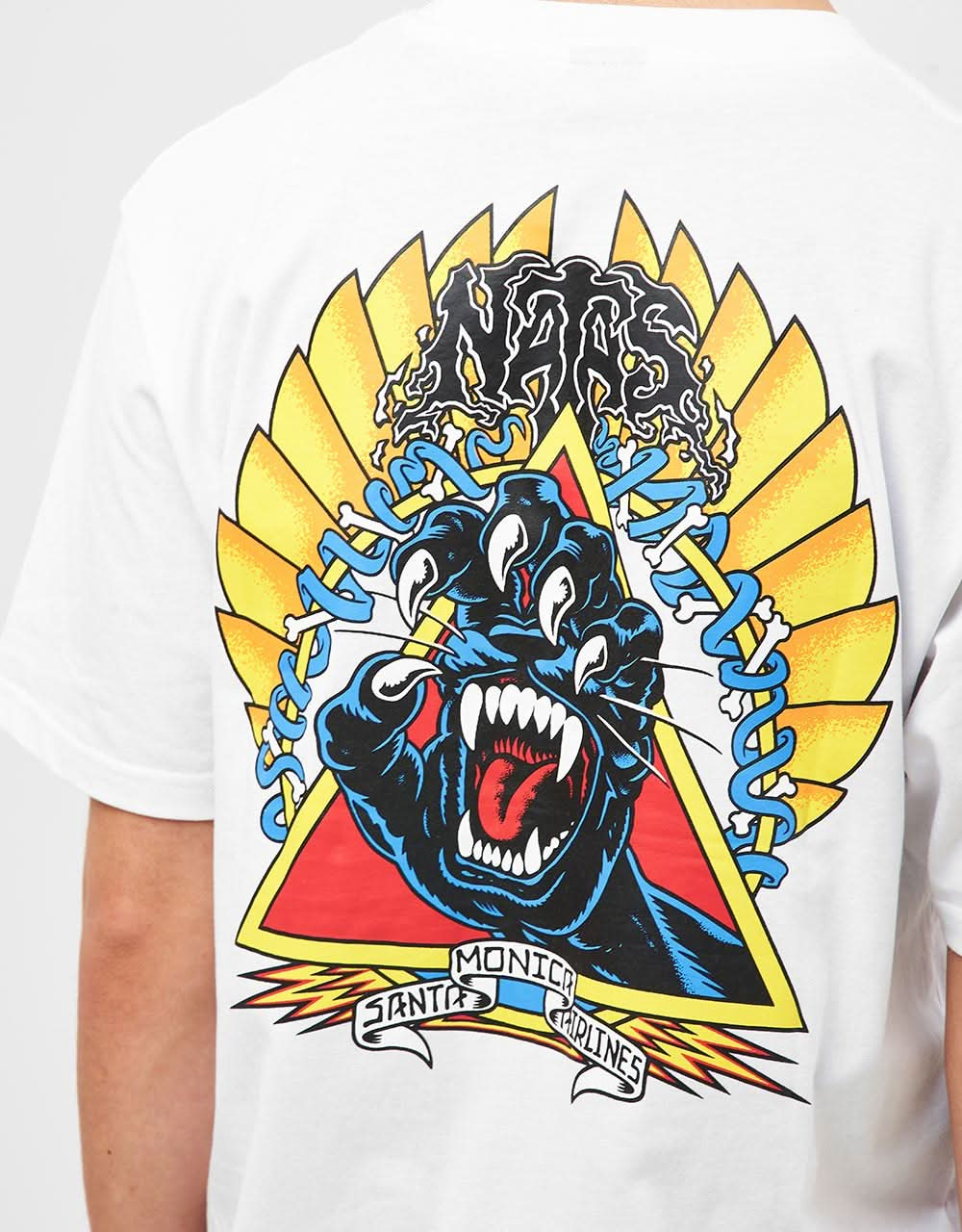 Camiseta Santa Cruz Natas Screaming Panther - Blanco