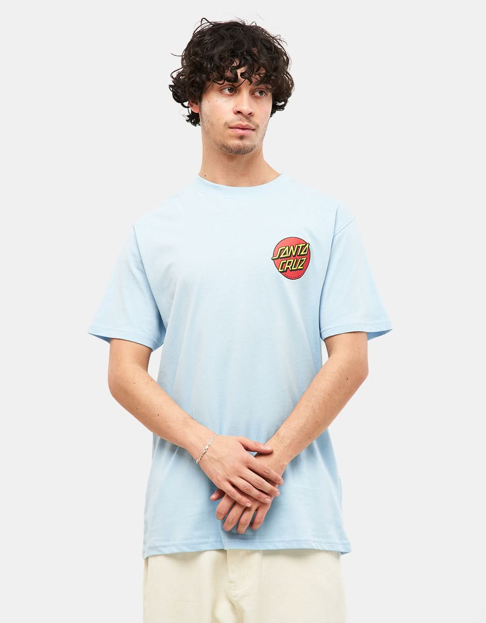 Santa Cruz Classic Dot Chest T-Shirt - Sky Blue