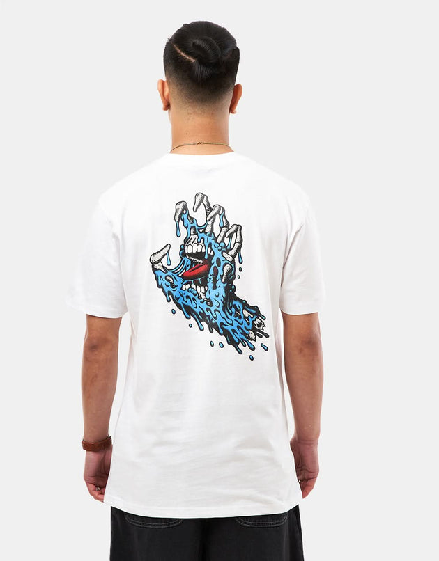 Camiseta Santa Cruz Melting Hand - Blanco